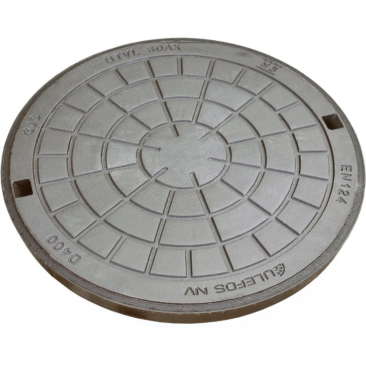 Ulefos 600 mm dæksel m/påstøbt pakn./fjederlås, 40 t, SG U60AXP