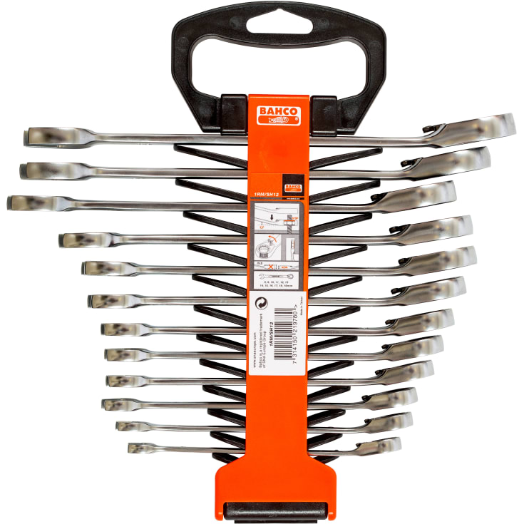 Bahco ringskraldenøglesæt 1RM/SH12, 8 - 19 mm, 12 dele
