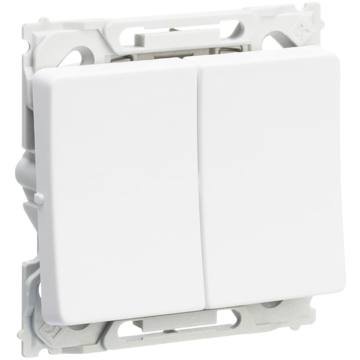 LK Opus 66 Afbryder krone, 1 modul, Hvid
