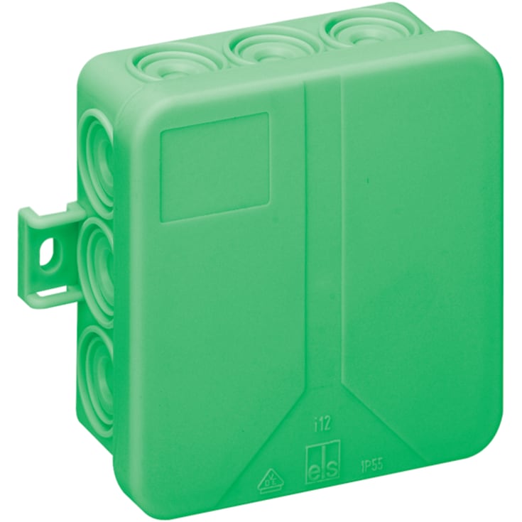 10 stk Koblingsboks grønn i 12-L/GR 85 x 85 x 37 mm, IP55