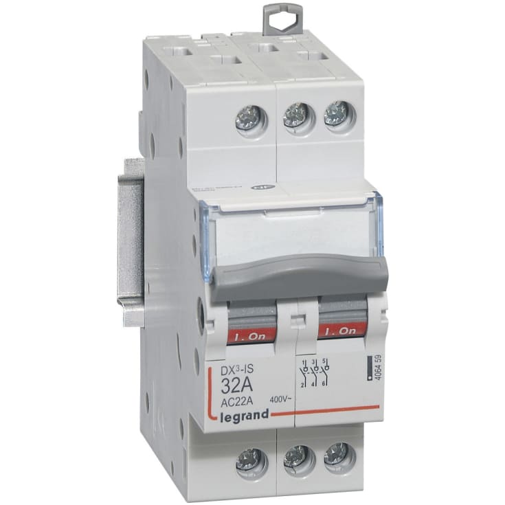 Lastafbryder DX3 4P 32A 400V 2-modul