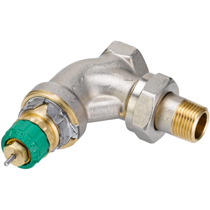 Danfoss RA-DV Dynamisk Valve radiatorventil, vinkelløpende, 3/8"