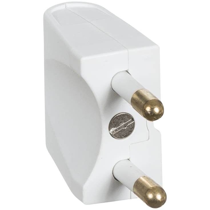 LK stikprop, flad, uden jord, hvid