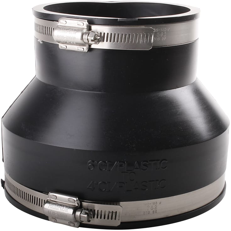 Fernco 75-88/98-115 mm kobling 110 mm t/støpejern DN65, u/slipt