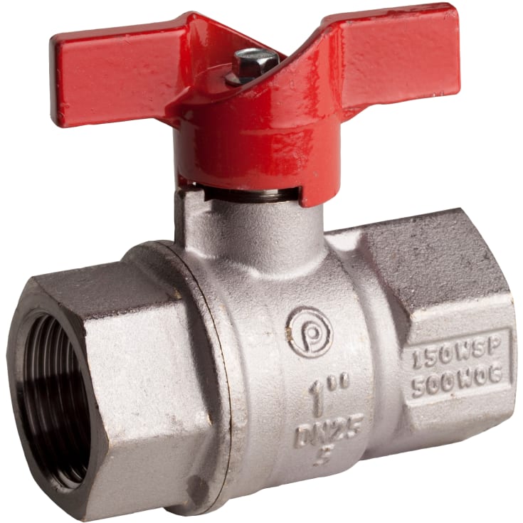 Kulventil T-grepp 3/4" Muff/Muff