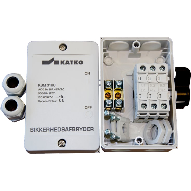 Katko KSM316U säkerhetsbrytare, M20, 3P, 16A