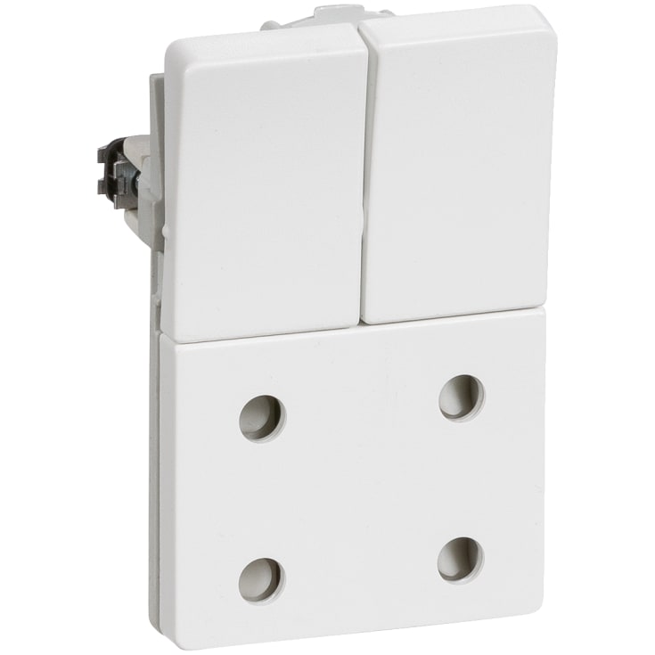 LK Fuga stikkontakt med afbryder, 1,5 modul, hvid