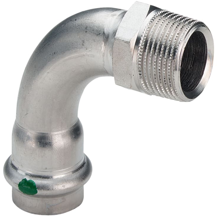 42 mm x 1.1/2" Sanpress Inox overgangsbøjning 90°