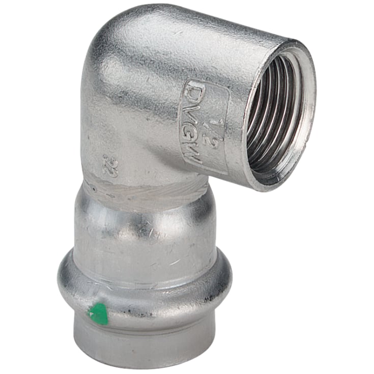 42 mm x 1,1/2" Sanpress Inox overgangsvinkel 90°