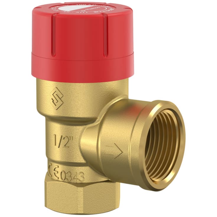 1/2 x 3/4"  Sikkerhedsventil 2,5 bar type KE15