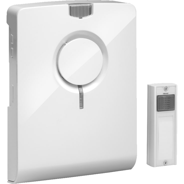 Grothe Clock trådløs Echo hvit med trykk