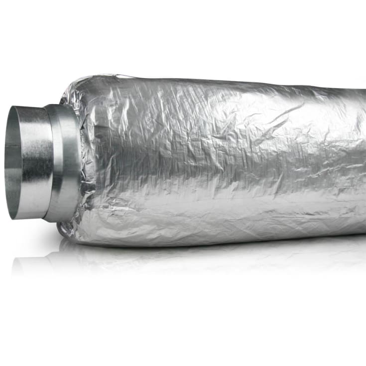 80 x 600 mm Flex ljuddämpare ventilation SLF, 25 mm isolering