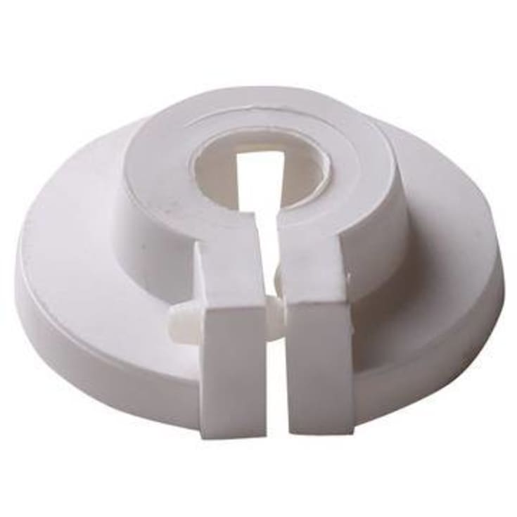 Plastrosett todelt m/krage, hvit, 18 mm - 3/8"