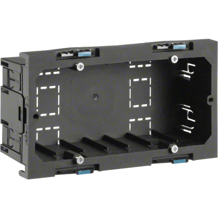 Kanalbox frontlåsning 80 mm Europe Schuko box dubbel G2860