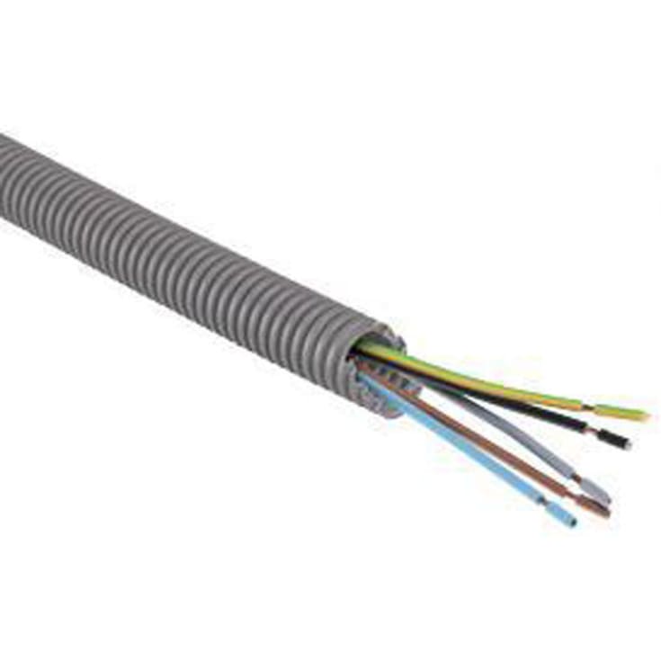 100 meter Flexrør med PVL-ledning, 16 mm, 5G1,5 mm²