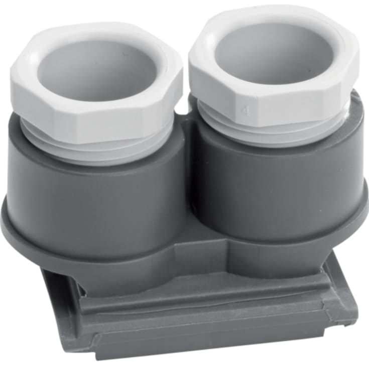 10 stk Berker Kabelforskruning dobbelt M20 grå W.1 IP55