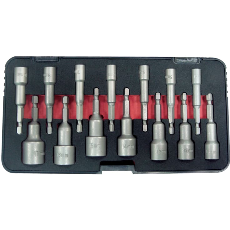 Tecos bitssæt, bolt, 5-17 mm, 14 dele