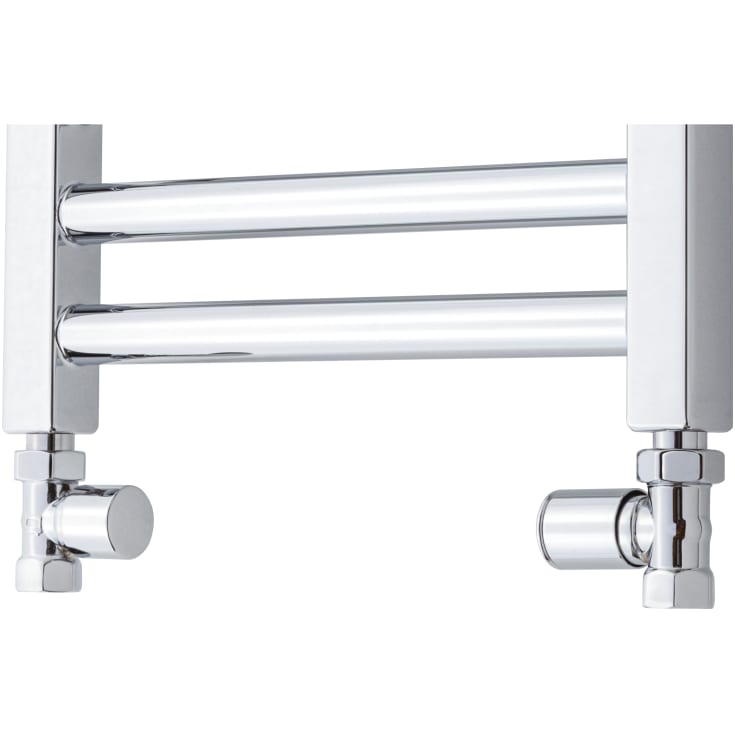 TVS ventilset, rakt, vändbart, krom
