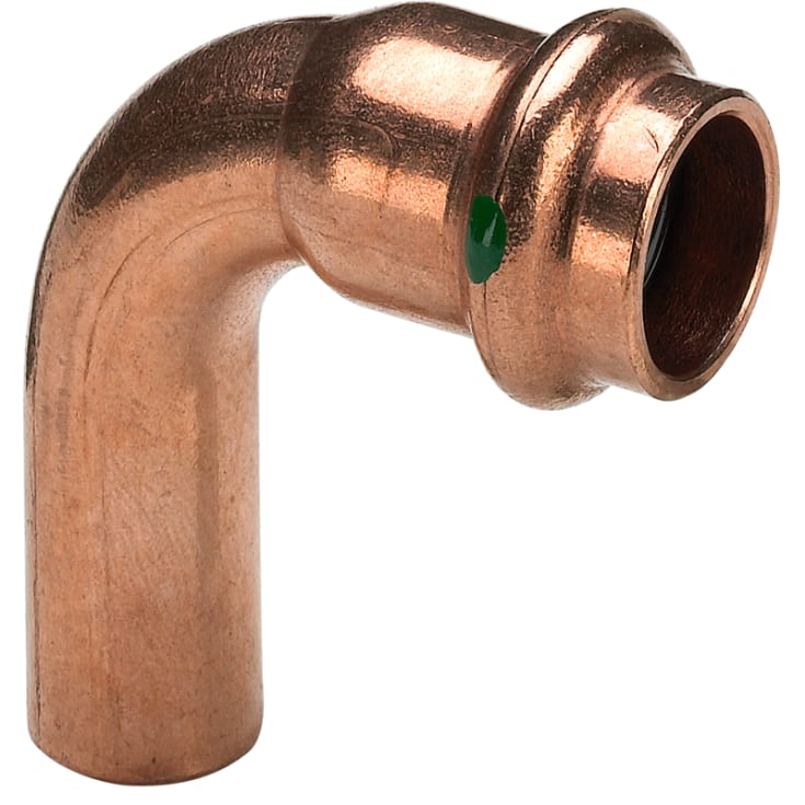 Viega Profipress bøjning, 90°, brugsvand, varme, muffe/nippel, 15 mm