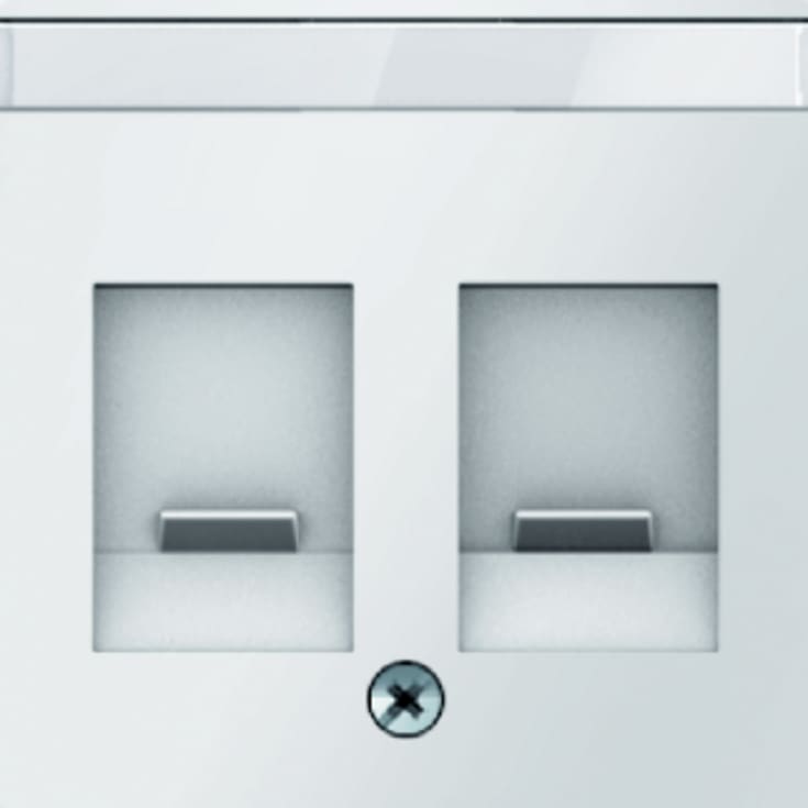 10 st Berker Center lock dammskydd Q.1/Q.3 dubbelkontakt vit