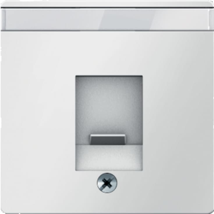 10 st Berker Center lock dammskydd Q.1/Q.3 enkelkontakt vit