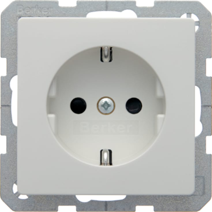 Berker Uttag Q.1 250V AC 16A vit