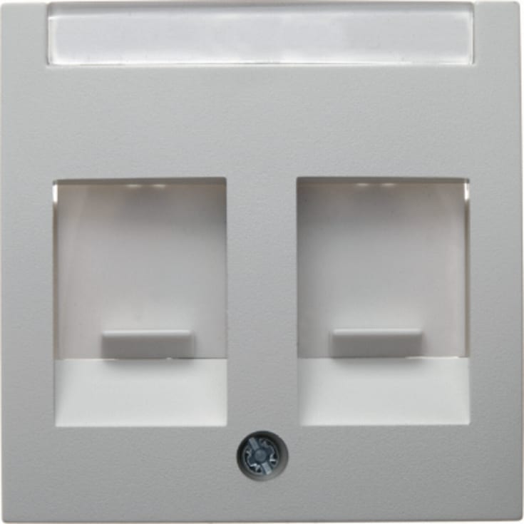 Berker Centerafdækning støvlåg S/B dobbelt konnektor hvid