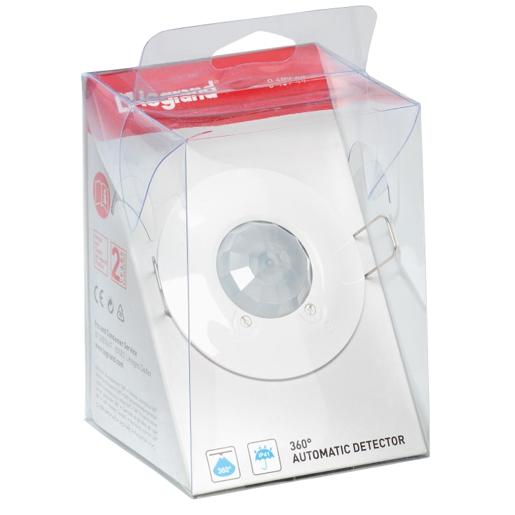 Pir-Sensor rækkevidde Ø8M, 360°, 230V, Ø78 mm, IP41, blister