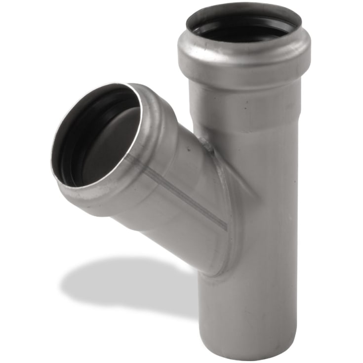 Aco Pipe grenrør, Ø50 mm, 45°, rustfrit stål