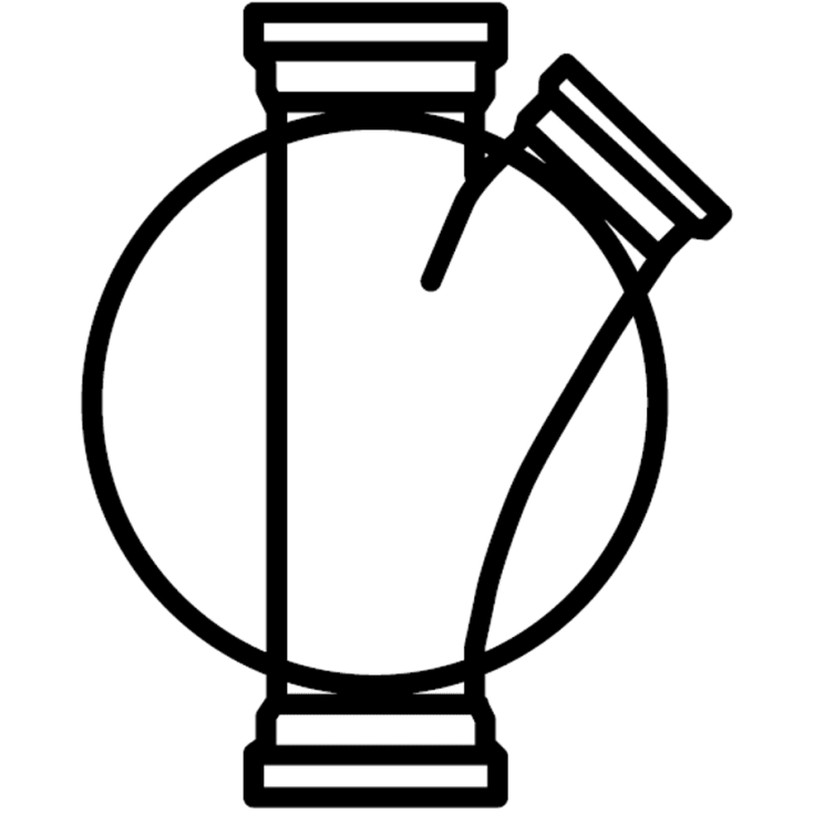 Wavin rense- & inspektionsbrønd 110x315 mm, højre tilløb