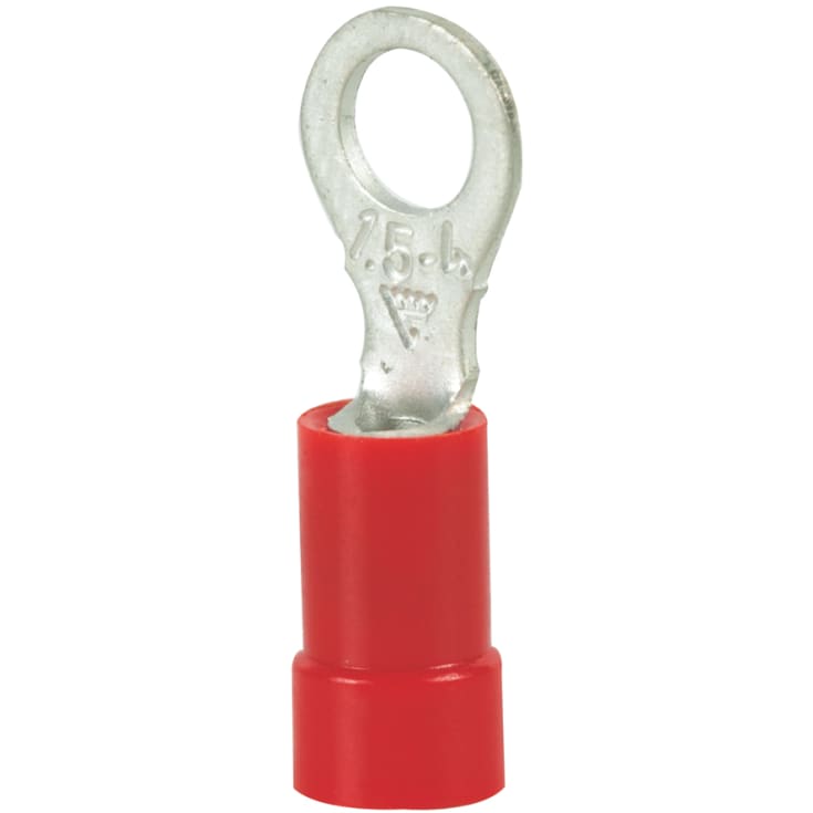 100 stk Isoleret Ringkabelsko rød 0,5-1,5 mm² M4 A1543R