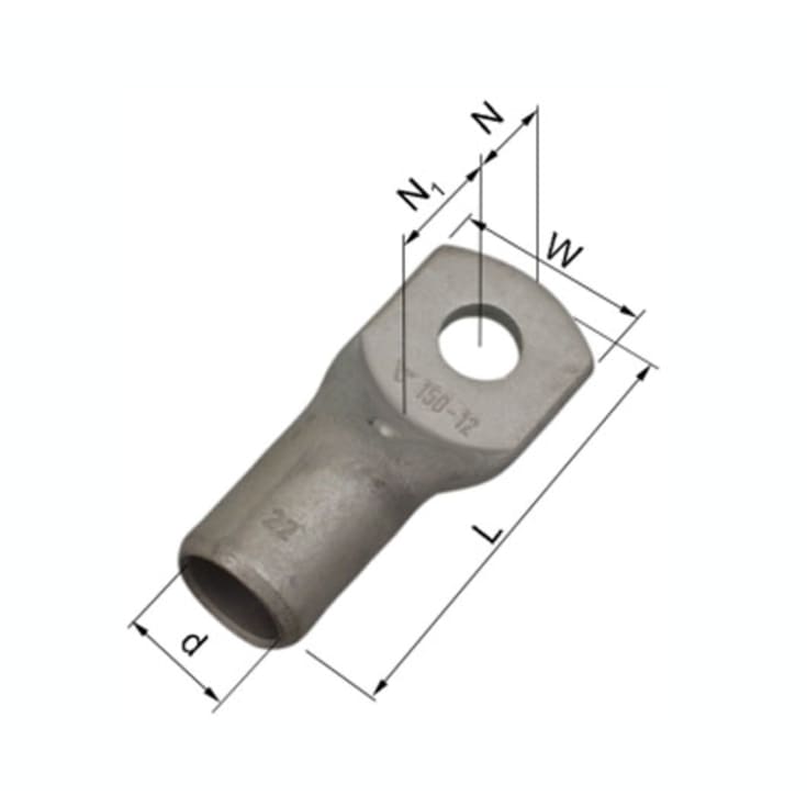 100 stk Rørkabelsko CU KRF16-6 M6