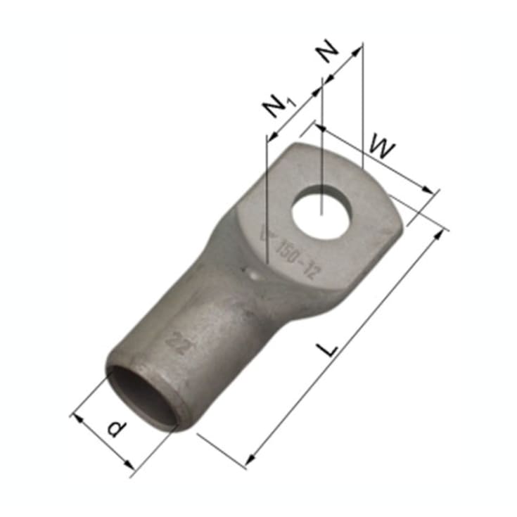 50 stk Kabelsko for rør CU KRF70-8 M8