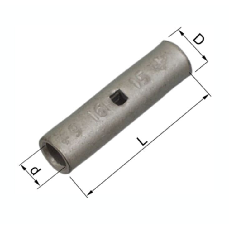 100 stk Pressemuffe CU KSF 35 mm², klasse 2 og 5