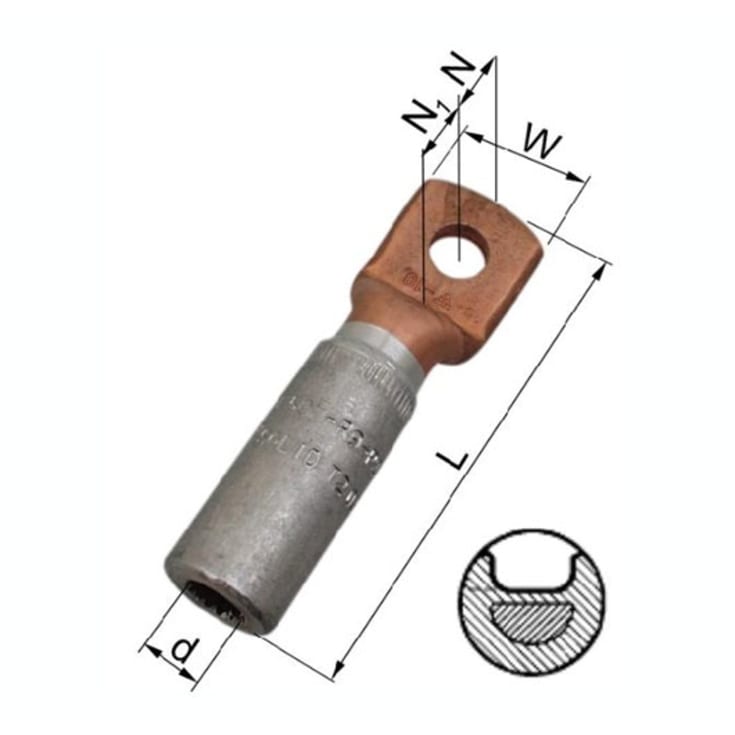 12 stk AL-CU KABELSKO AKK150-12 M12