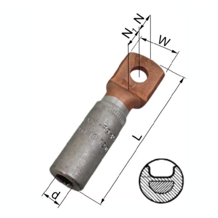 12 stk Kabelsko AL/CU AKK185-12 M12