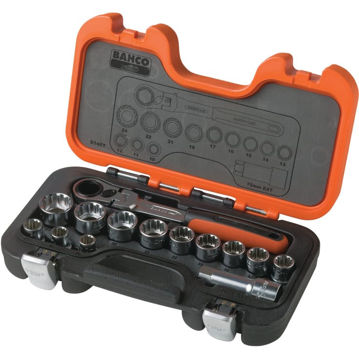 Bahco hylsnyckelsats, S140T