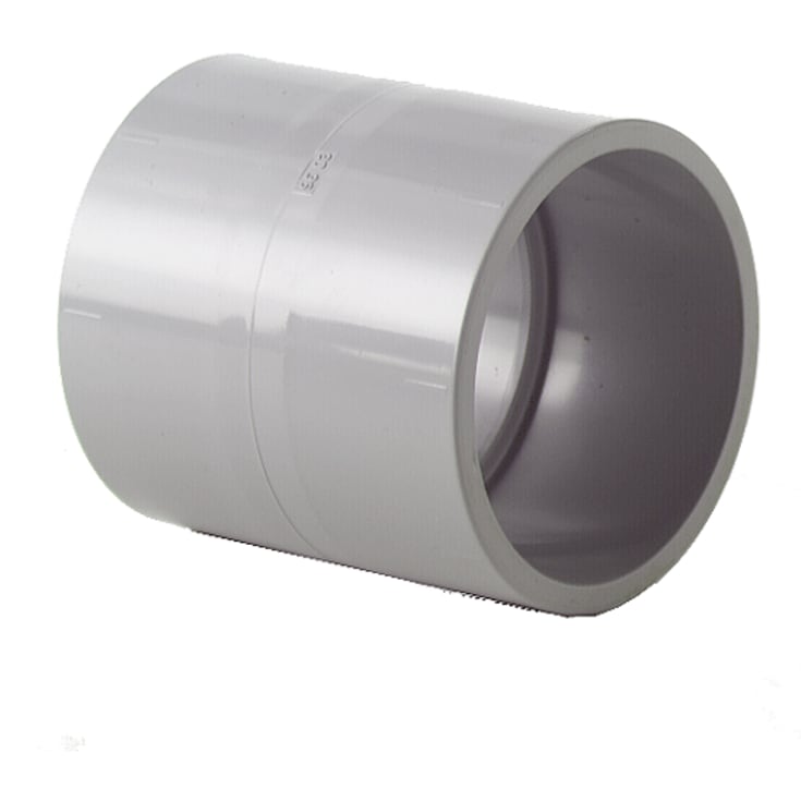 +GF+ muffe, Ø50 mm, plast, grå