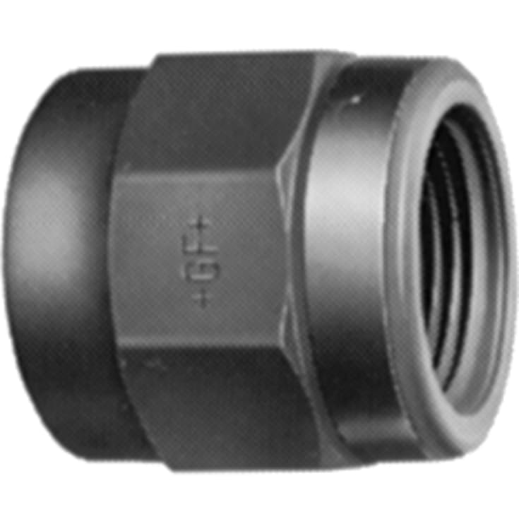 +GF+ overgangsmuffe, Ø20 mm x 1/2", plast, grå