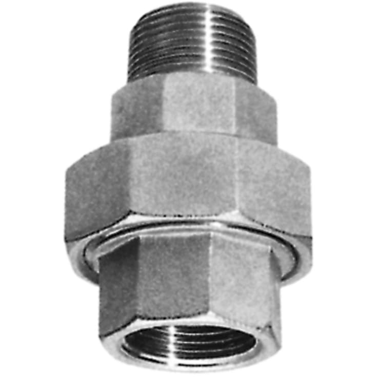 1/2" Union med konisk tätning invändig/utvändig gänga AISI 316