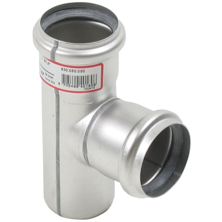 EuroPipe 50 x 50 x 87,5° grenrör rostfritt AISI 304 EN1.4301