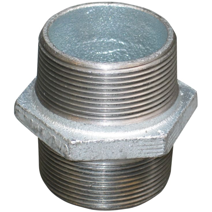 1/4" galvaniserad sexkantsnippel