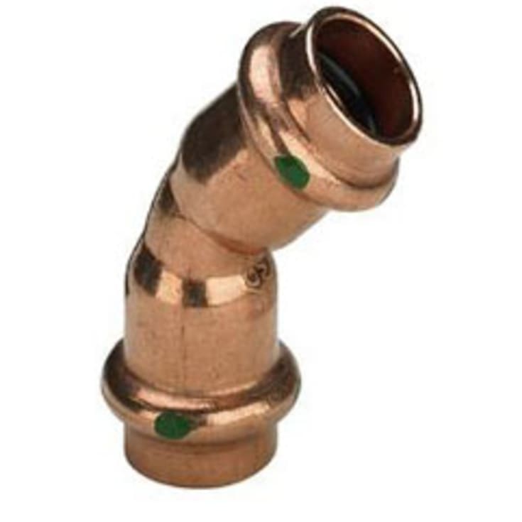 Viega Profipress bøying, 45°, tappevann, varme, muffe/muffe, 15 mm