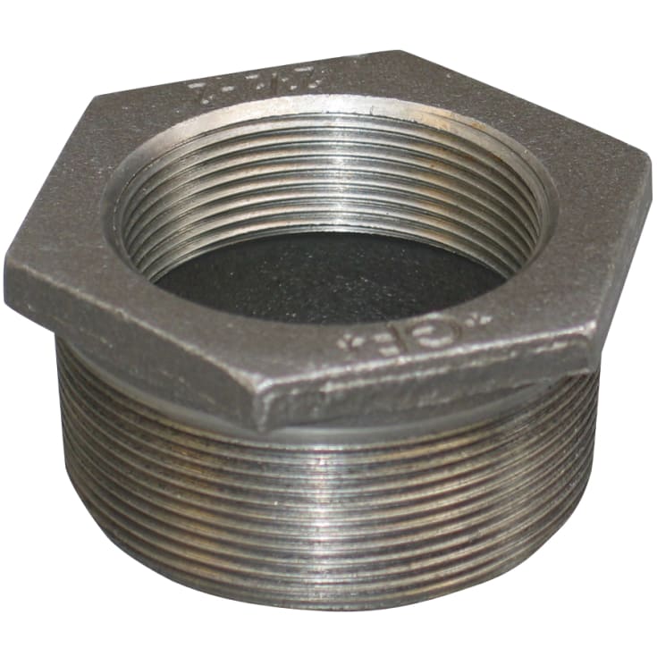 1" x 3/8" Sort nippelmuffe