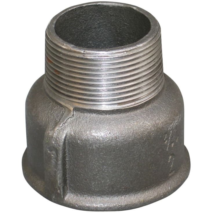 3/4" x 1/2" svart reduktion i/utvändig tråd