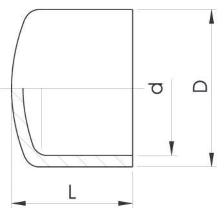 +GF+ slutmuffe, Ø40 mm, plast, grå