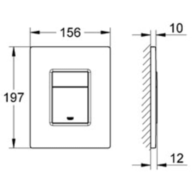 Grohe Skate Cosmopolitan betjeningsplade, hvid
