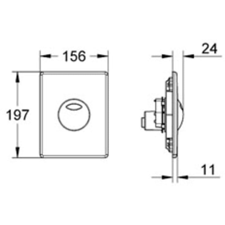 Grohe Skate betjeningsplate, stål