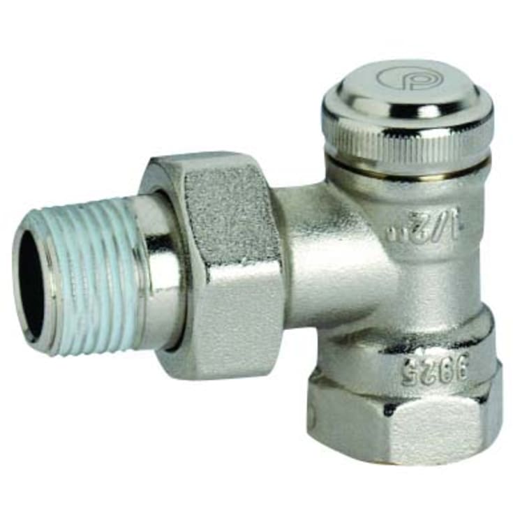 1/2" Forniklet returkobling vinkelløbende