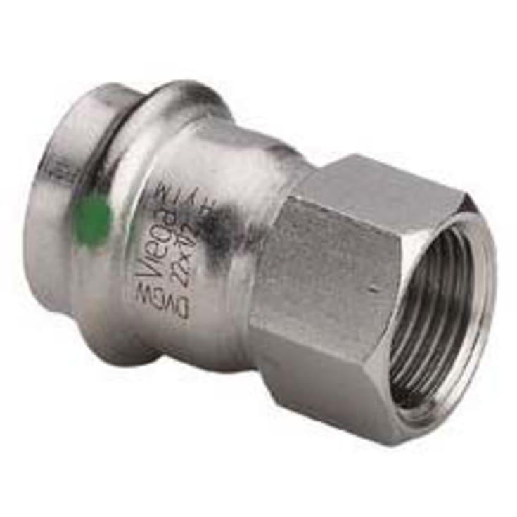 54 mm x 2" Overgang Sanpress Inox muffe/muffe